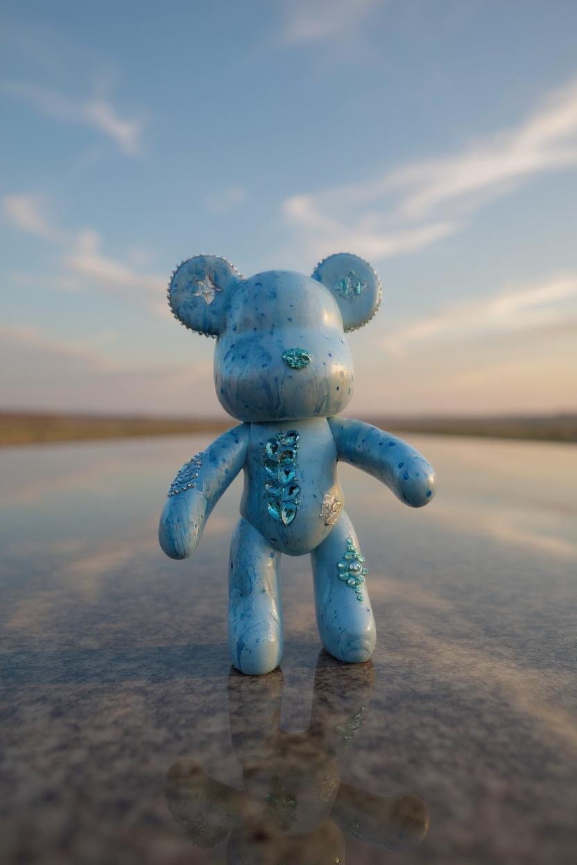Sculpture bleue — idée gender reveal, YecaArt